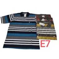 XXXXL Pocket Striped Collar T-Shirt Jumbo/ E7