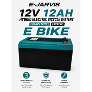 E-JARVIS 12V 12AH HYBRID ELECTRIC BICYCLE BATTERY (E BIKE) (HEAVY DUTY) (SCREW TYPE)