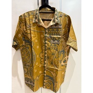 KEMEJA Size XXL - Eithan Man Batik Shirt Modern Men's Short Sleeve Batik Shirt