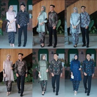 Baju Seragam Batik Couple Kebaya Brokat Pasangan Sarimbit Keluarga