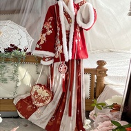 Liuli Kee [Rabbit Branch Buds] Hanfu Female Winter New Year's Clothing Song Made Warm Suit