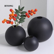 [Htong] Plant Pot Holder Planter Bookshelf Pot Ceramic Round Flower Vase