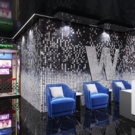 Bar Three-Dimensional Wallpaper ktv Luminous Background Wallpaper Modern Simple Colorful Bright Musi