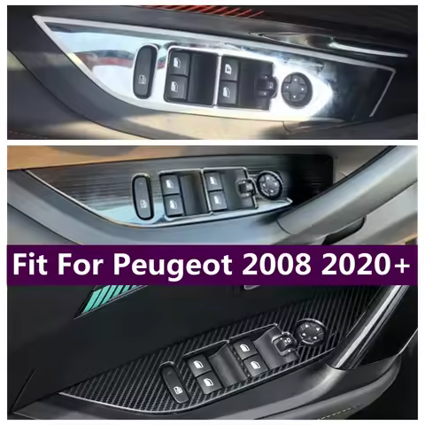 Armrest Window Rise Lift Down Control Switch Door Lock Decoration Panel Cover Trim Fit For Peugeot 2