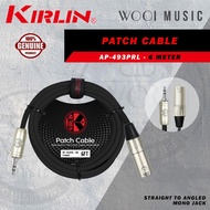 Kirlin AP-493PRL-3M 3.5mm TRS Plug to XLR Male Patch Cable - 3M / 6FT