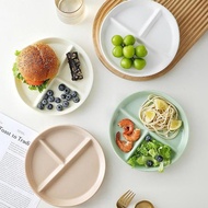 Gumi Round Divider Plate Aesthetic Ceramic Round Diet Divider Plate/