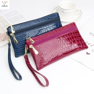 [pes] Women Solid Wallet Coin Purse New Fashion Small Wrist Bag High-quality Coin Wallet Zipper Clos
