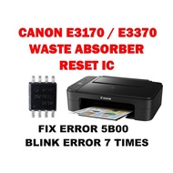 CANON E3170 / E3370 WASTE ABSORBER RESET IC 100% PROGRAMED FIXED ERROR 5B00