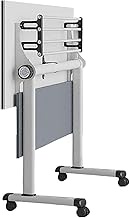 YVYKFZD Folding Conference Table, Mobile Flip Top Meeting Table, Rolling Training Table with Wheels,