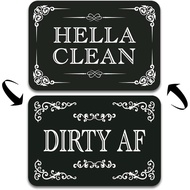 Dishwasher Magnet Clean Dirty Sign QMMD Hella Clean and Dirty Af Sign 1YP3