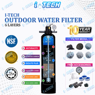 USA WATERMAN 6 Layers Master Outdoor Sand Water Filter FRB Whole House Filtration System with Cerami