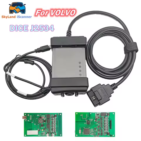 Newest 1:1 DICE 2014D J2534 Protocol Control Module Maintenance for VOLVO 2014D OBD2 Car Diagnostic 