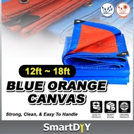 Blue Orange Water Resistance Waterproof Flexible Sheet Canvas Tarpaulin Sheet Canvas Made Blue Orang