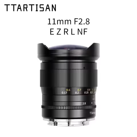 TTArtisan Full Frame 11mm F2.8 Fish-eye Lens for Sony E A6500 Canon RF Nikon Z Z6 Z8 Leica Lumix L M
