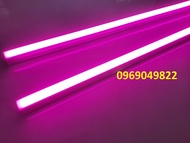 Bóng đèn LED tuýp nhựa T5 1m2 liền máng nhôm màu sáng hồng sử dụng trang trí hắt trần (đặt mua từ 2