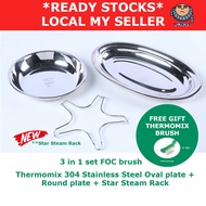Thermomix 304 Stainless Steel plates &amp; Steaming Rack (tm6/tm5)