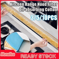 3/5/10pcs Universal Kitchen Range Hood Filter Oil-absorbing Cotton Household Impermeable Range Hood Oil Blotting Paper  -MON