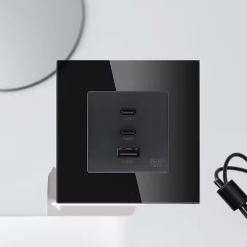 BSEED GaN3 Universal Socket 65W PD Fast Charge Port USB Type-C Quick Charge Adapter for Phone Comput