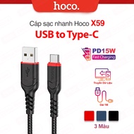 PD15W USB to Type-C Hoco X59 fast charging cable, anti-break charging head, supports data transmissi