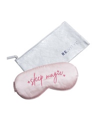 RE.VITYL SLEEP MAGIC EMBROIDERED SILK MASK — PINK CLOUDS