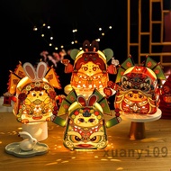 1ชิ้นจีนปีใหม่ไฟโคมไฟแฮนด์เมด DIY การ์ตูนมังกรโคมไฟที่มีไฟ LED 2024เทศกาลฤดูใบไม้ผลิตกแต่งของเล่นเด็