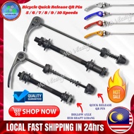 [5 Color] Bicycle Wheelset Hub Quick Release QR Pin & Hollow Axle 6/7/8/9/10 Speed Bike Rim Shaft Lo