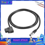 Youpins D-Tap Male to Mini XLR 4 Pin Female Straight Cord Cable 100cm Length 2 Pole for VFM 5.6 Inch