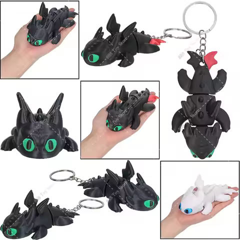 Action Figures Night Fury Light Fury Keychain Pendant Toys Anime Cute Night Fury Collection Model Do