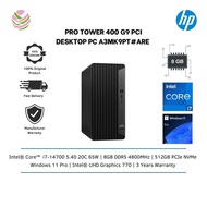 HP Pro Tower 400 G9 A3MK9PT Desktop PC Black ( i7-14700, 8GB, 512GB SSD, Intel, W11P )