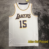 Men's Hot pressed Los Angeles Lakers #15 Austin Reaves white Association Edition basketball NBA Jers