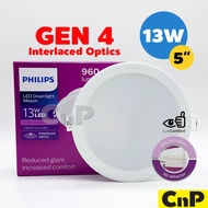 PHILIPS โคมไฟดาวน์ไลท์ ฝังฝ้า 5 นิ้ว (5") Panel LED 13W ฟิลิปส์ รุ่น MESON IO 59464