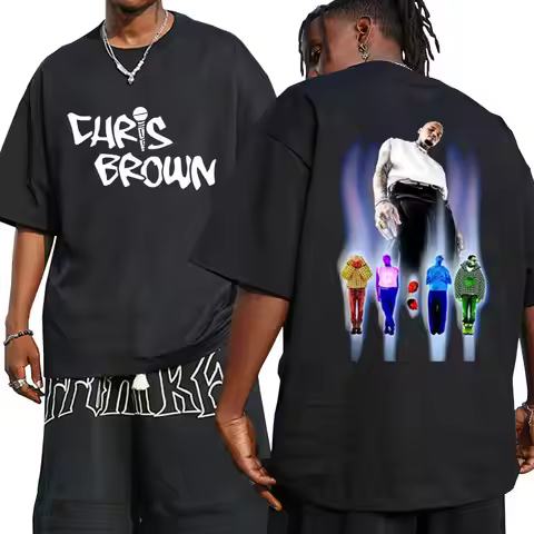 Rapper Chris Brown 11:11 Tour 2024 New T Shirts Men Women's Hip Hop Retro High Quality T-shirt Fashi