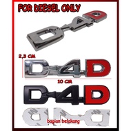 Emblem Logo Writing D4d D-4d Innova Fortuner Original Model Emblem D4D Innova Metal Material