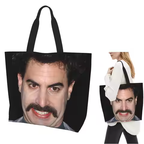 Mens Womens Borat Gifts For Music Fan Shopping Tote Bag Canvas Large Capacity Shoulder Bags Shopper 