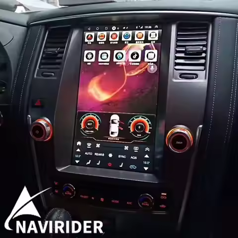 13.8inch Android 15 Touch Screen Radio 2din For Nissan Patrol Y61 Y62 GPS Carplay Car Multimedia Car