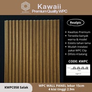 Wall Panel WPC Wood Premium 2.9 meter x 15.5cm dekorasi dinding Panel Kayu 3D READY MEDAN