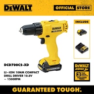DEWALT DCD700C2-XD Li-ion Compact Drill Driver (10.8V/1500rpm/10mm) (Gerudi Pemacu Padat)