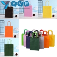 YVE 6PCS Rectangular Gift, with Handles Hand-held Colored Kraft Paper Bags, Mini Christmas Candy Colorful Packaging Festival Gift Bag Party