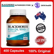 Blackmores Odourless Fish Oil 1000 mg 400 Capsules Contains DHA, EPA &amp; Omega-3 for General Wellbeing