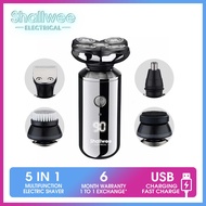 [Gift for men]Shallwee Multi-function 5 in 1 Electric Shaver For Men Razor Facial Massager Brush Nos