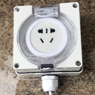 56SO310F Outdoor Waterproof Socket Explosion-Proof Rainstorm-Proof Socket 10A Bright Concealed Grass