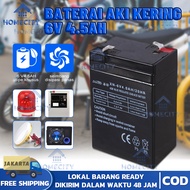 (dikirim dari jakarta) aki 6v4ah batersi sepeda listrik 6V4.5AH HITAM AKI KERING 6 Volt 4.5 Ah UNTUK