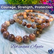Botswana Agate [COURAGE AND STRENGTH] Bracelet Authentic Crystal 16cm