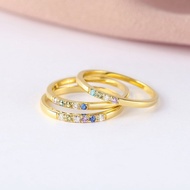 European American Cross-Border Fashion Hot-Selling Simple Diamond Ring Birthstone Ring December Birt