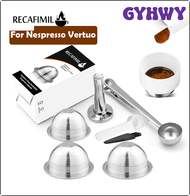 GYHWY Recafimil Rusable Coffee Capsaule for Nespresso Vertuo Espresso Coffee Filter Rich Crema 150ML