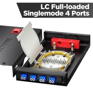 AMPCOM LC Screwless Embedded Wall Mount Fiber Enclosure with Couplers and OM3 PigtailsMultimode/Sing