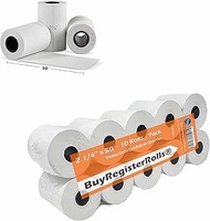 (10 Rolls) 2 1/4 x 55 clover flex receipt paper 10 rolls Cash Register POS Receipt Paper clover flex