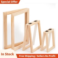 3 Pieces Paper Making Wooden Paper Making Mould Papermaking Screen Kit 3 Size Frame for DIY  (A7, A6