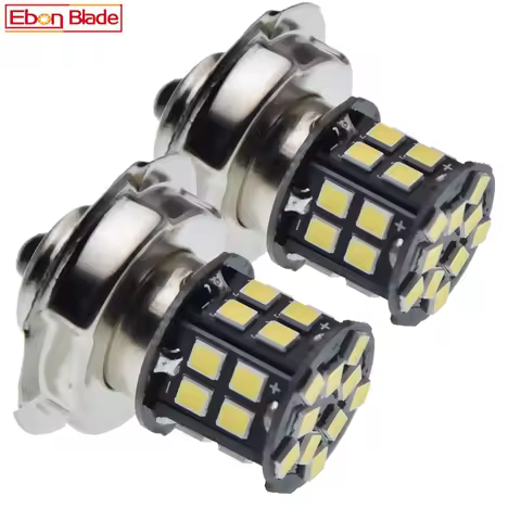 2X P26S White Light Powerful Universal Motorcycle LED Headlight Bulb Moto Scooter Motorbike Moped 4.