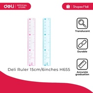 Deli H655 Ruler 15cm/ 6inches [79H655]